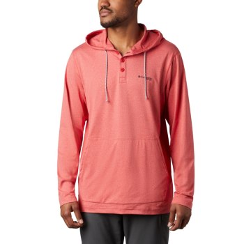 Columbia Muške Majice S Kapuljačom - PFG Slack Tide Henley Crvene | AHFP-68714